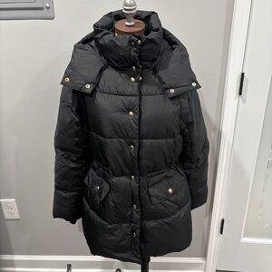 J.Crew Chateau Puffer Coat Womens Small Black Primaloft Signature Puffer